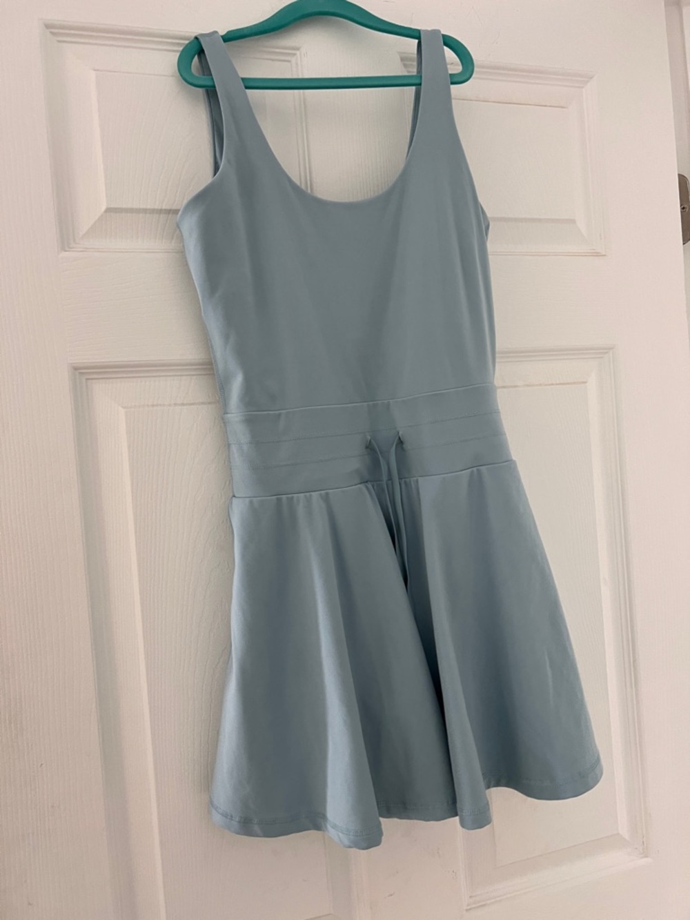 Yogalicious Lux Annie Dress S Light Blue Scoop Neck Skater Dress